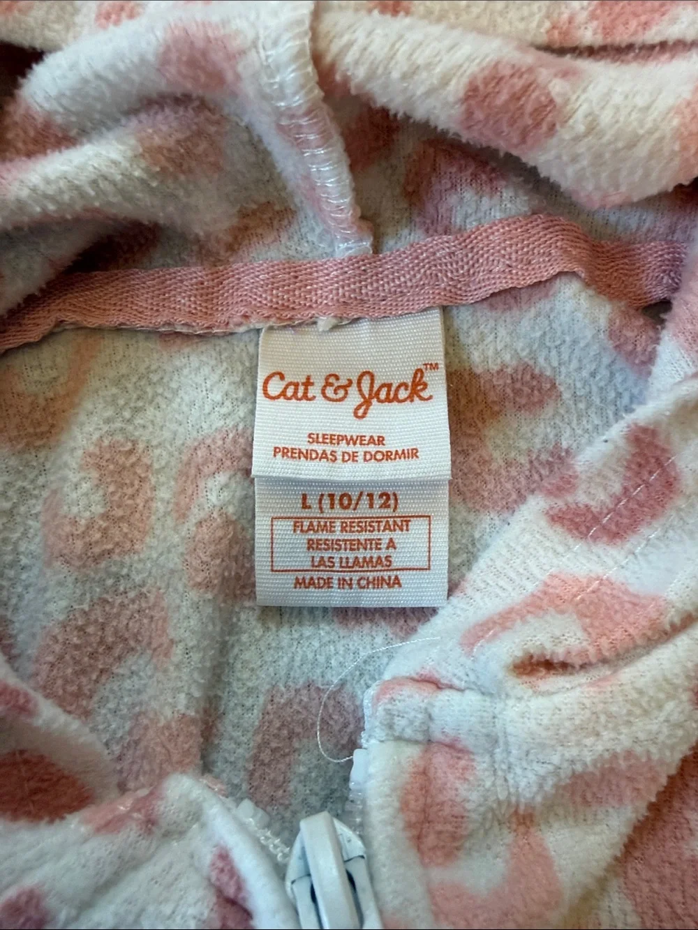 Cat & Jack Pink Leopard Hooded Pajamas